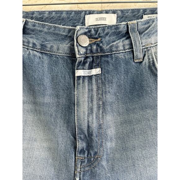 Closed Kathy Relaxed Fit Jeans 27 Blue Distressed Rigid High Rise Italian Denim - Picture 4 of 11
